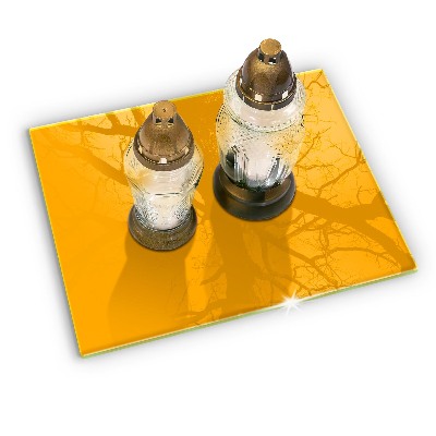 Grafkaars onderzetter rectangular Donkergele kleur