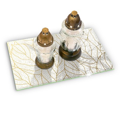 Grafkaars onderzetter rectangular Lijnkunst bladpatroon