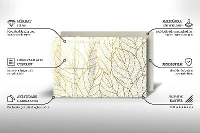 Grafkaars onderzetter rectangular Lijnkunst bladpatroon