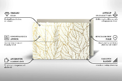 Grafkaars onderzetter rectangular Lijnkunst bladpatroon