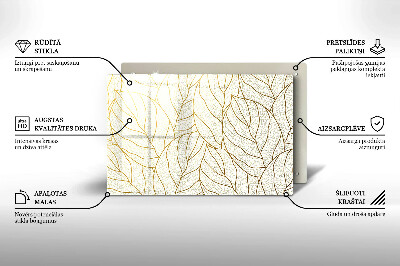 Grafkaars onderzetter rectangular Lijnkunst bladpatroon