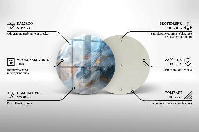 Glasplaat voor grafkaars Marmeren textuur