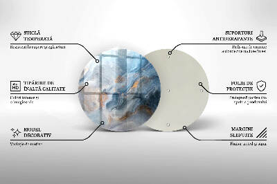 Glasplaat voor grafkaars Marmeren textuur