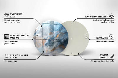 Glasplaat voor grafkaars Marmeren textuur