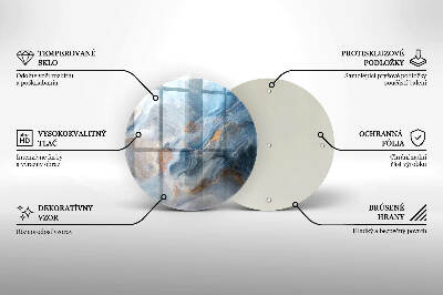 Glasplaat voor grafkaars Marmeren textuur