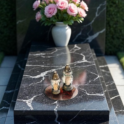 Glasplaat voor grafkaars Houten plank textuur