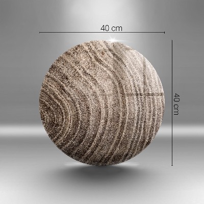 Glasplaat voor grafkaars Boomringen hout