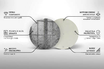 Grafkaars onderzetter Betonsteen textuur