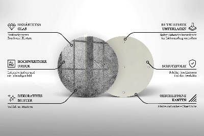 Grafkaars onderzetter Betonsteen textuur