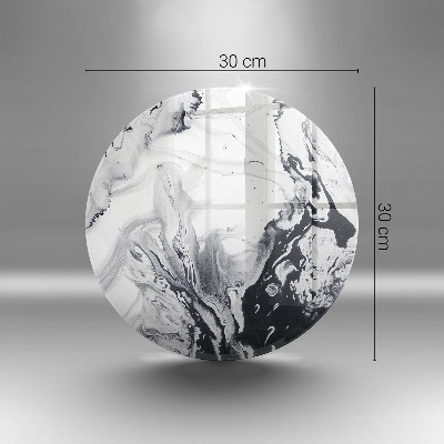 Glasplaat voor grafkaars Inktabstractie