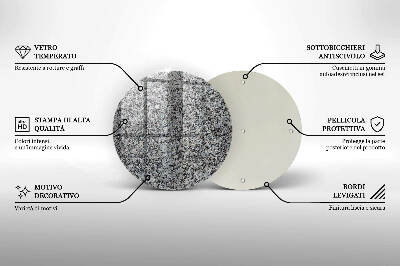 Grafkaars onderzetter Steentextuur
