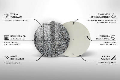 Grafkaars onderzetter Steentextuur