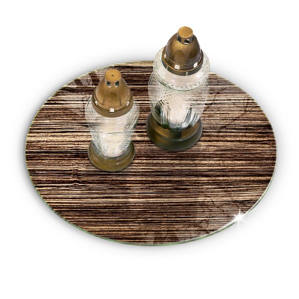 Glasplaat voor grafkaars Houtstructuur