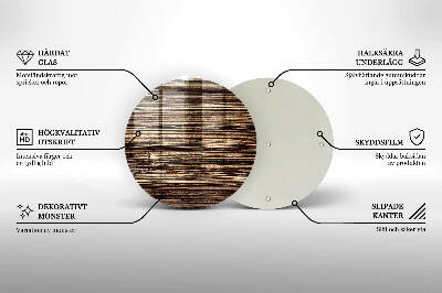Glasplaat voor grafkaars Houtstructuur