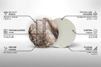 Grafkaars onderzetter Houten structuur