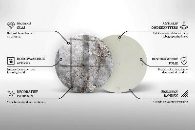 Grafkaars onderzetter Steentextuur