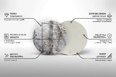 Grafkaars onderzetter Steentextuur