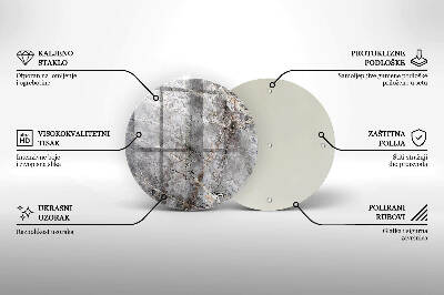 Grafkaars onderzetter Steentextuur