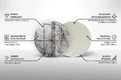 Grafkaars onderzetter Steentextuur