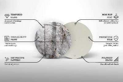 Grafkaars onderzetter Steentextuur