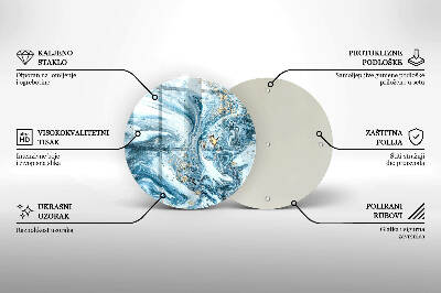 Grafkaars onderzetter Structuur met goud