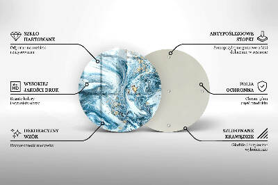 Grafkaars onderzetter Structuur met goud