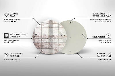 Glasplaat voor grafkaars Oude houten planken