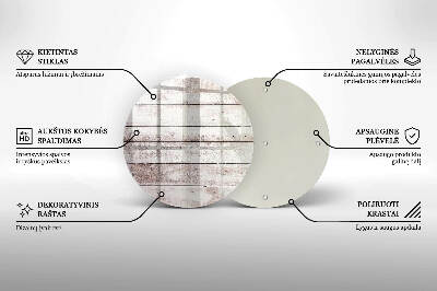 Glasplaat voor grafkaars Oude houten planken