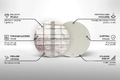 Glasplaat voor grafkaars Oude houten planken
