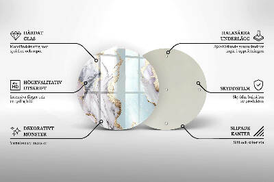 Grafkaars onderzetter Pastelmarmer