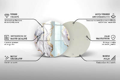 Grafkaars onderzetter Pastelmarmer