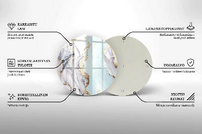 Grafkaars onderzetter Pastelmarmer