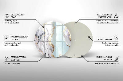 Grafkaars onderzetter Pastelmarmer