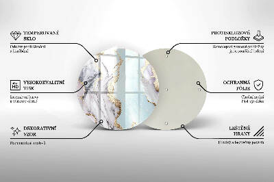 Grafkaars onderzetter Pastelmarmer