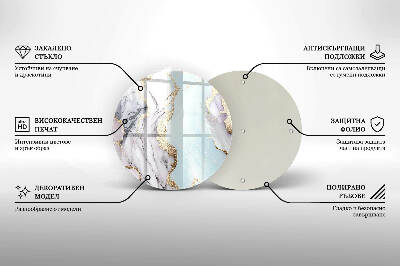 Grafkaars onderzetter Pastelmarmer
