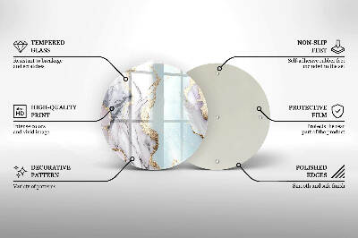 Grafkaars onderzetter Pastelmarmer