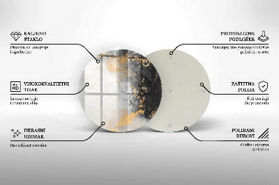 Grafkaars onderzetter Abstractie met goud