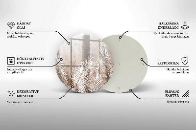 Grafkaars onderzetter Boho bladvegetatie