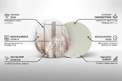 Grafkaars onderzetter Boho bladvegetatie