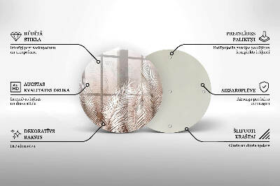 Grafkaars onderzetter Boho bladvegetatie