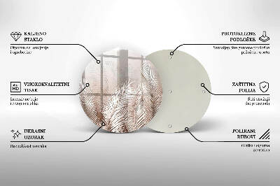 Grafkaars onderzetter Boho bladvegetatie