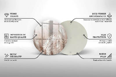 Grafkaars onderzetter Boho bladvegetatie