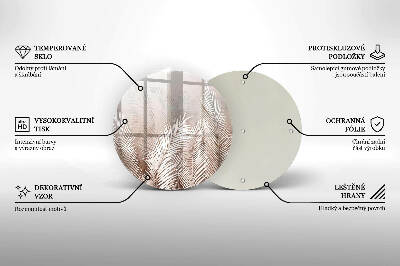 Grafkaars onderzetter Boho bladvegetatie