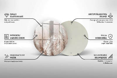 Grafkaars onderzetter Boho bladvegetatie