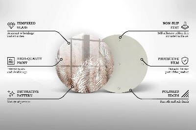 Grafkaars onderzetter Boho bladvegetatie