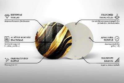 Glasplaat voor grafkaars Elegante abstractie