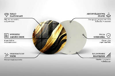 Glasplaat voor grafkaars Elegante abstractie