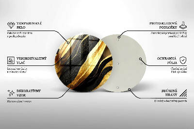 Glasplaat voor grafkaars Elegante abstractie