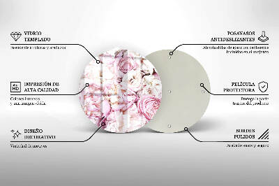 Grafkaars onderzetter Boeket pioenrozen