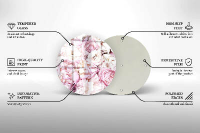 Grafkaars onderzetter Boeket pioenrozen